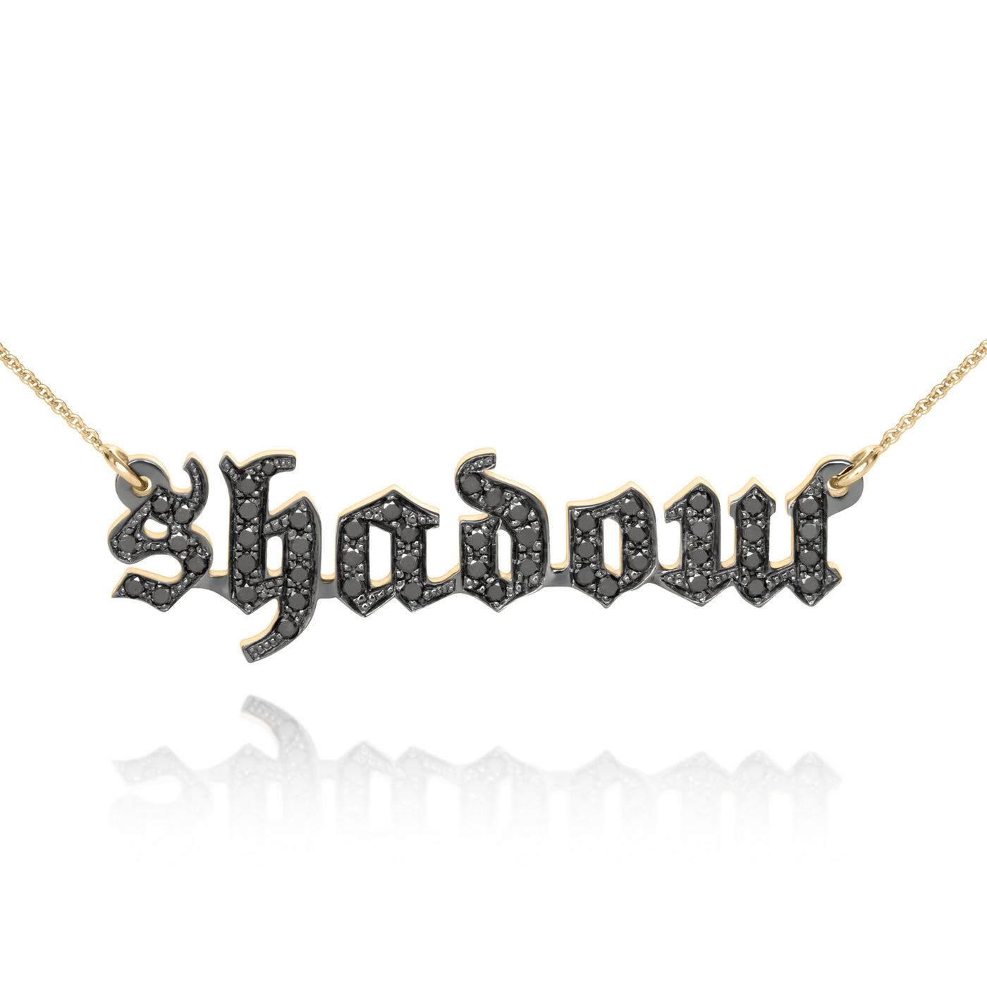 Diamond Cut Name Necklace on Cuban Chain – Be Monogrammed
